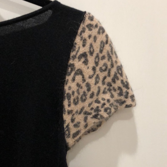 Anthropologie Leifsdottir Leopard Print Sweater, black, sz s - Picture 4 of 6